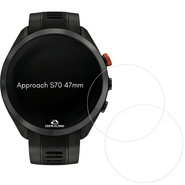 Comealong Screen Protector Compatible With Garmin Approach S70 (47mm) 2 Pcs