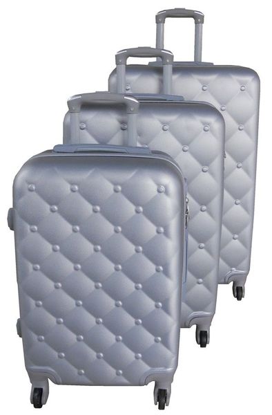 3-Piece Luggage Set - Silver/Gray