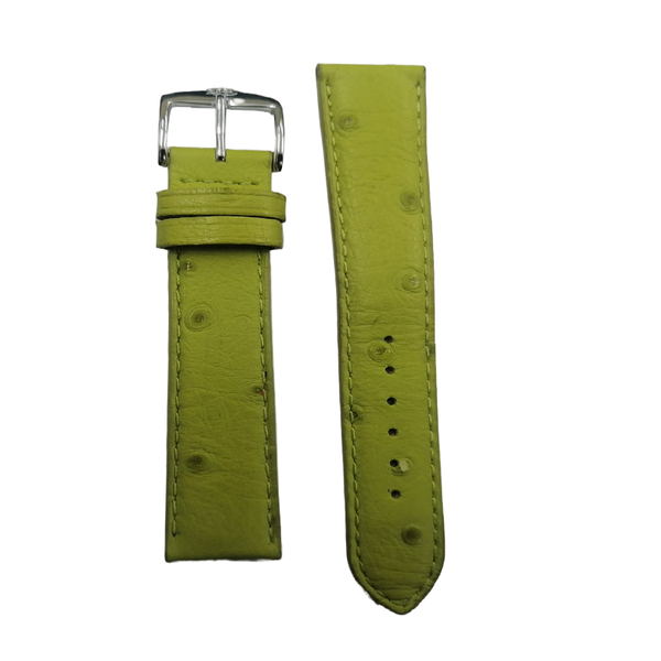Green Bio-Comfort Ostrich Grain Watch Strap - 18mm