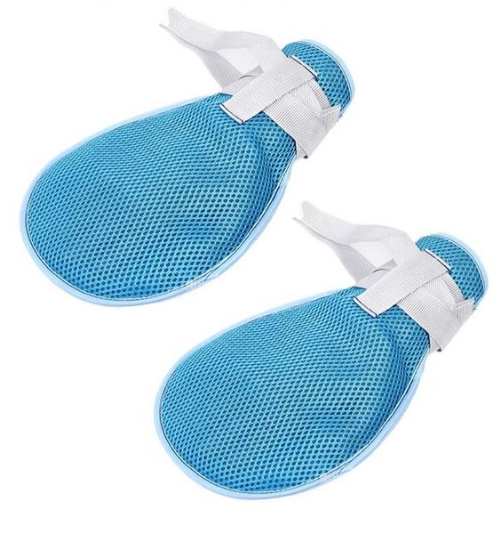 2 PCS Dementia Restraint Mitts Anti Scratch Anti Pull Safety Gloves