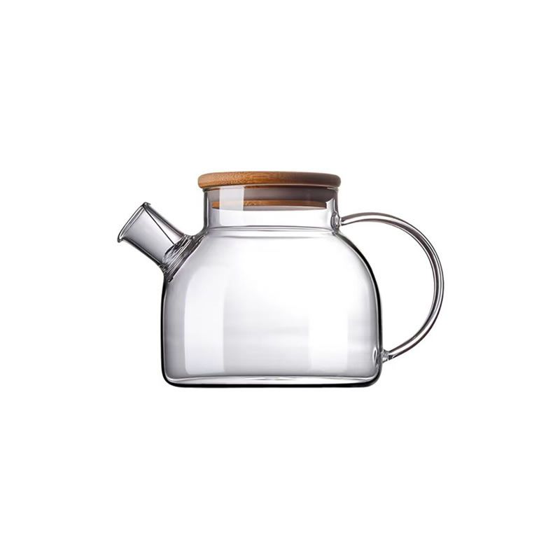 1L Transparent Borosilicate Glass Tea Pot CR-15