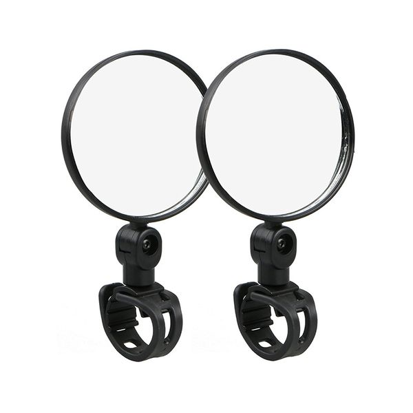 2PCS Bicycle Convex Rearview Mirrors 360 Adjustable