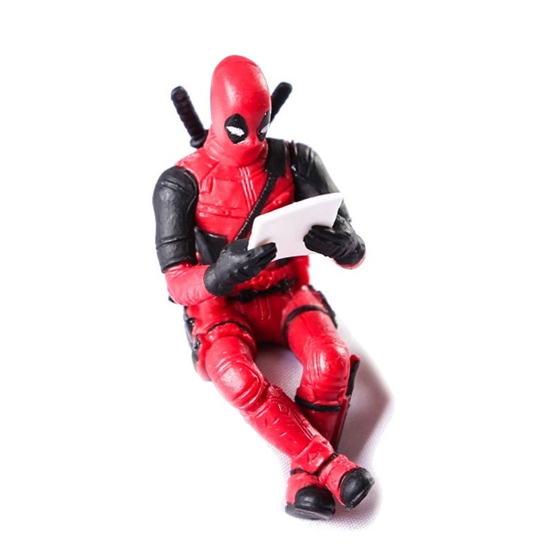 Deadpool -Miniature Figurine-Statue-For Room & Car Decor - 2 Pack