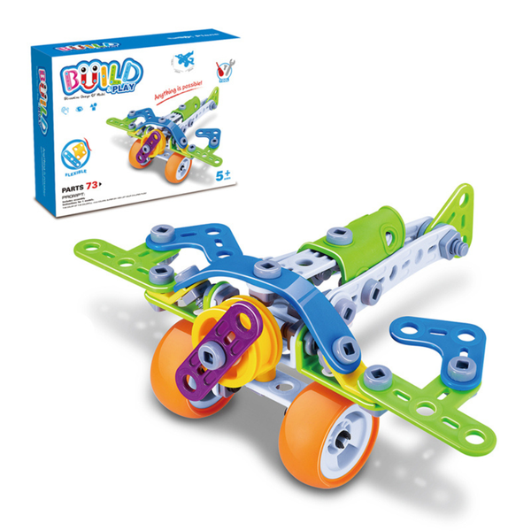 Cogo - Build and Play - Plane Construction Set - 73 Pieces
