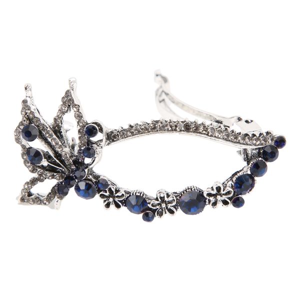 Rhinestone Hair Barrette Compatible with Party Events