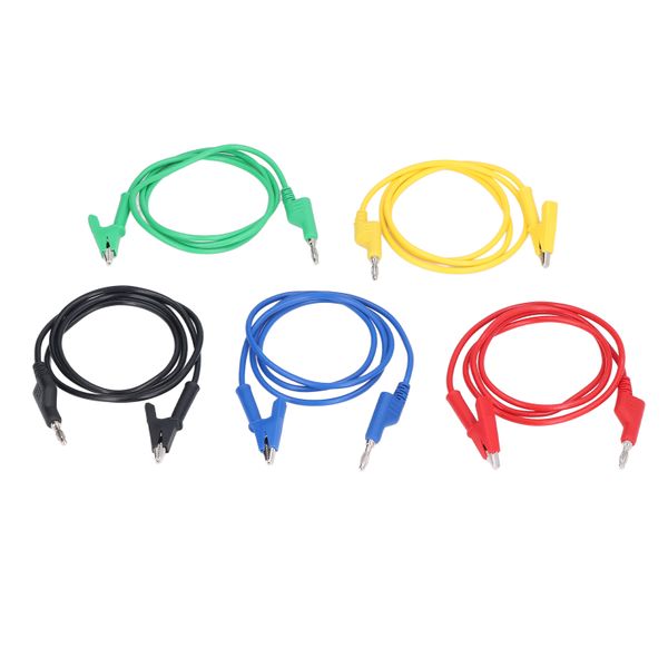 Test Lead Kit 5 Pcs Banana Plug to Crocodile