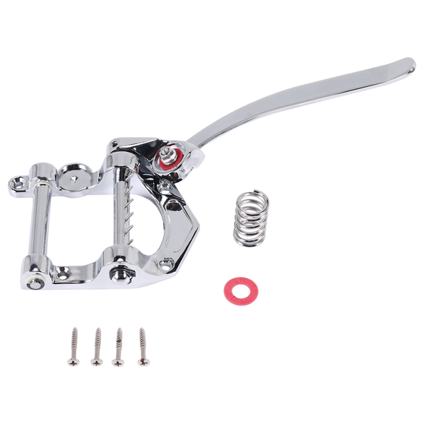 Guitar Vibrato Tailpiece Tremolo Flat Top Body Tremolo(Silver)