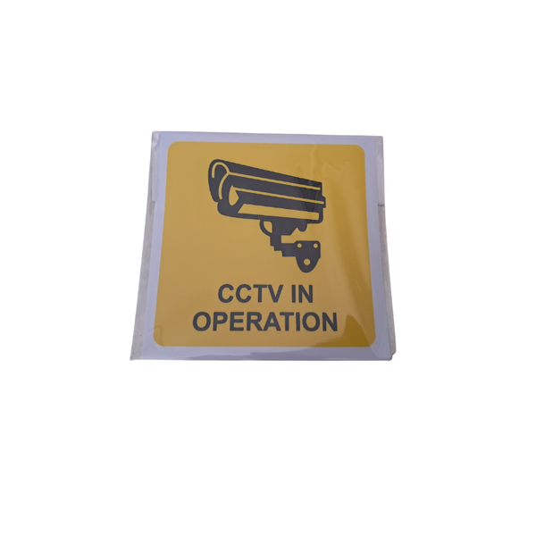 CCTV In Operation Warning Sign - Security Surveillance Notice (Yellow)