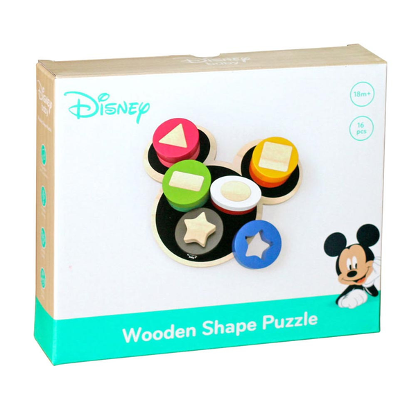 Disney Baby Wooden Shape Puzzle - 16 Piece Educational Toy (18+ Months)