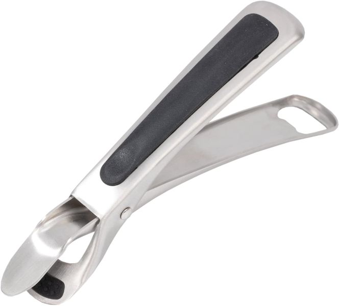 Heat-resistant kitchen tongs for use in microwaves, ovens, etc.