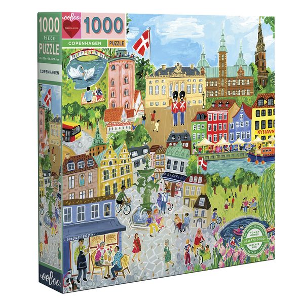 eeBoo Square Family Puzzle - Copenhagen: 1000 Pieces