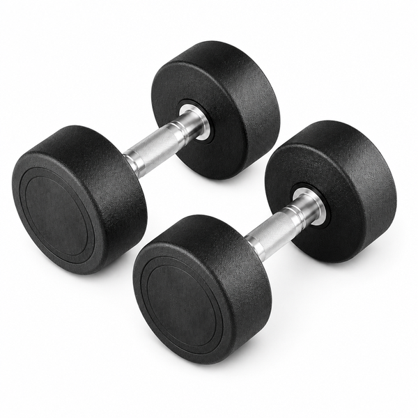 Dumbbells 12.5KG Pair with Textured Grips and Rubber-coated with 12KG