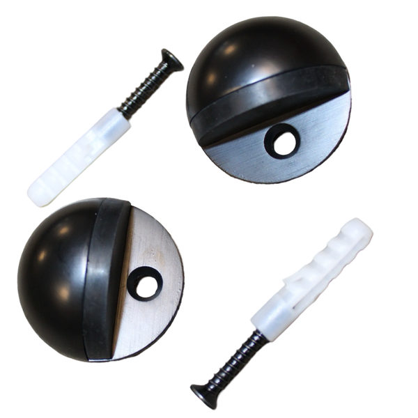 Black Half Moon Zinc Door Stop Combo 2