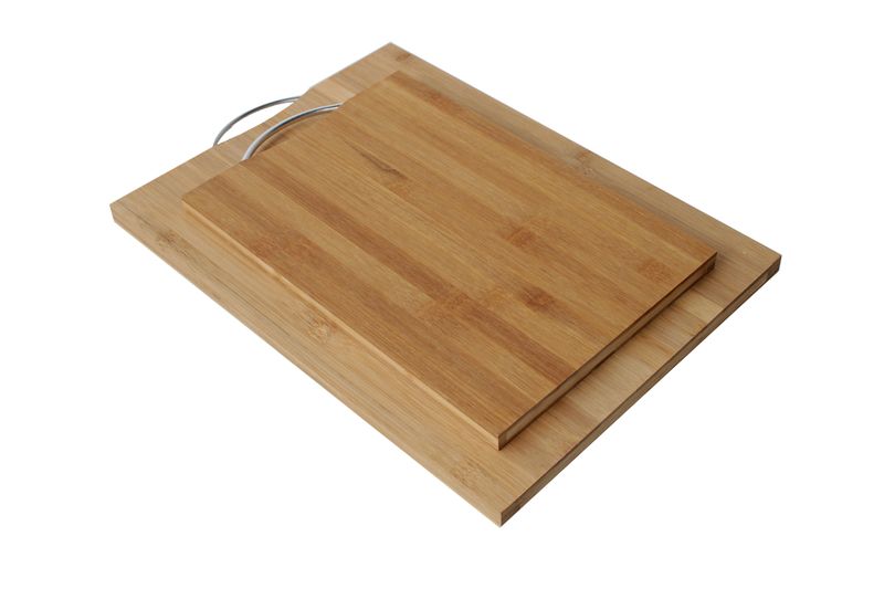 2 Piece 32 &amp; 40cm Bamboo Cutting Board Set with Metal Handles