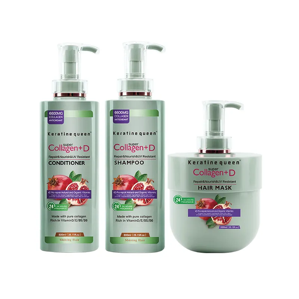 Keratine Queen Pomegranate Collagen Organic Hair Care Set