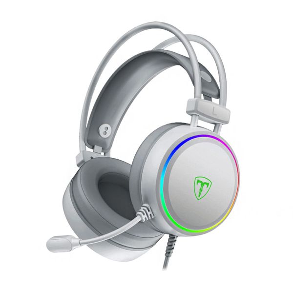 T-Dagger Over-Ear Sona 3.5mm AUX RGB Gaming Headset White