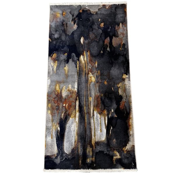 Royal Rugs - Abstract Turkish Soft Bedside Runner Rug - 150 x 80 cm