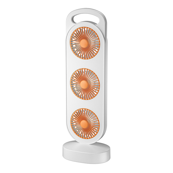 Triple Turbine Design Fan Usb Charging Desktop Fan White And Black