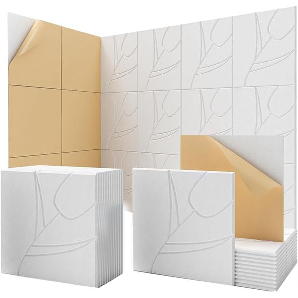 Noise Reduction Acoustic Panels 12-Pack - Black and White