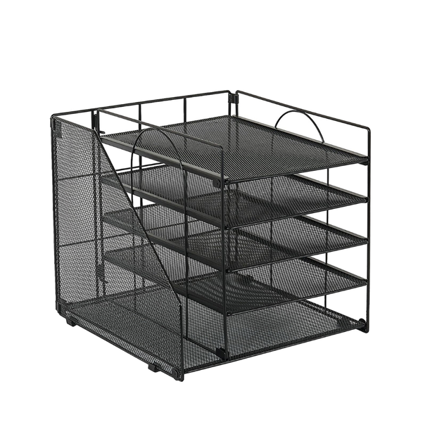 Office Desktop Metal File Rack, 5-Storey Iron Storage Rack, Office Supplies