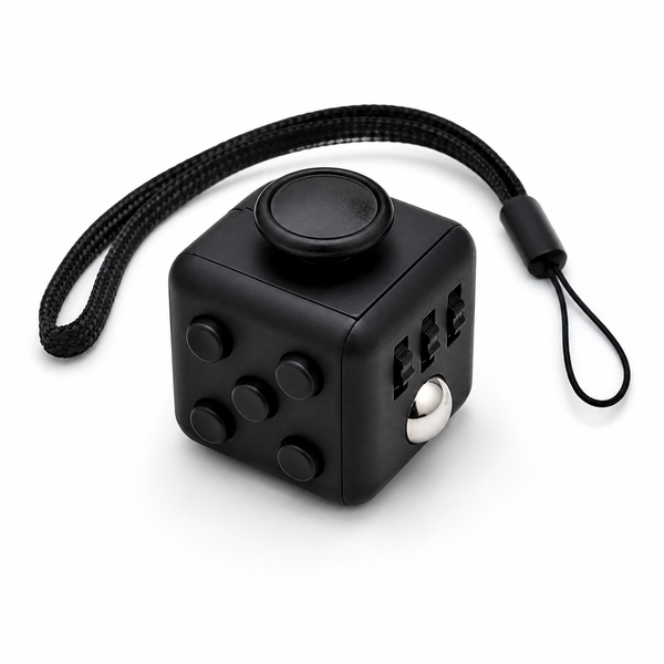 Pink Fidget Cube with Detachable Wrist Lanyard - Focus &amp; Stress Relief
