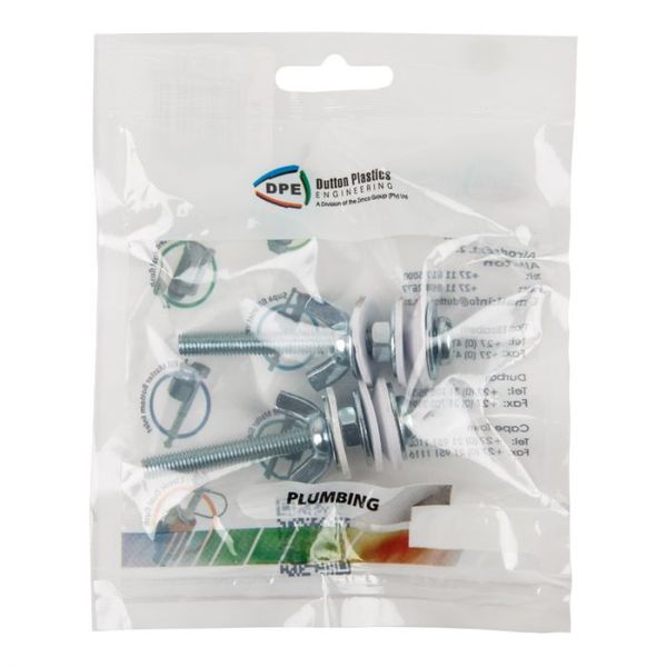 Cistern Fixation Bolt &amp; Nut Set 2Pack Prepack - 2 Pack