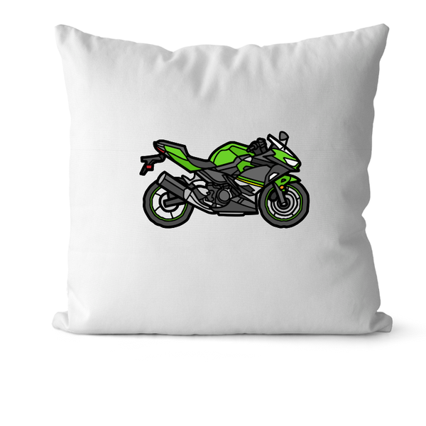 Sweet Green Motor Bike Pillow -30cm x 30xm
