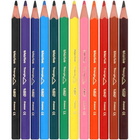 BIC Kids Triangular Coloring Crayons, Assorted Colors - 2 Packs of