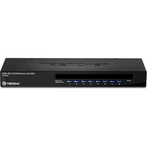 Trendnet TK-804R - 8-Port USB/PS/2 RM KVM Switch w/ OSD