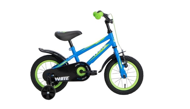 Children's Bicycle with Training Wheels - Light Blue And Green