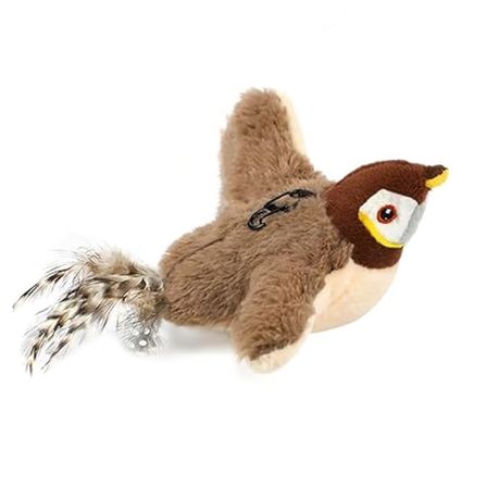 Interactive Cat Toy Flapping Bird, Simulation Electric Sparrow Shaking Image