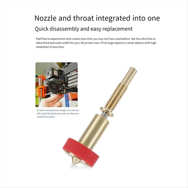 Clone Nozzle All-In-1 Bimetal Nozzles Heatbreak Brass Compatible with None
