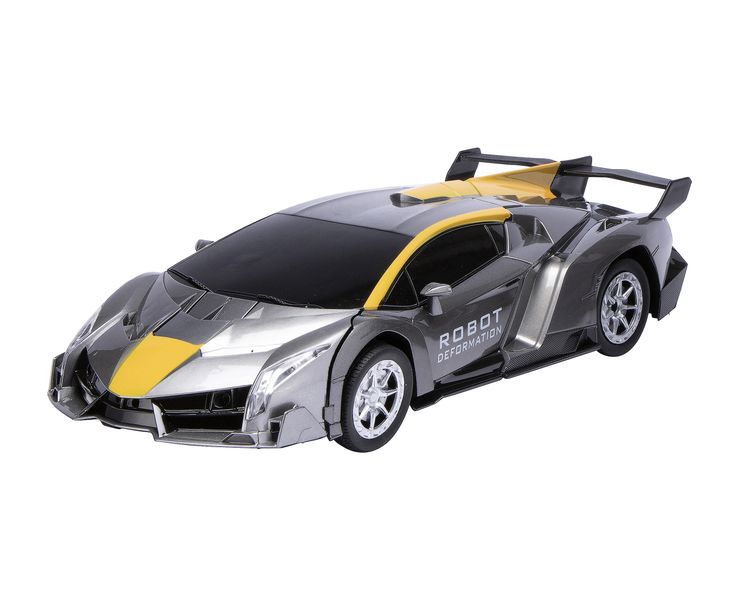 Funny Box Remote Control 1/16 Justice Fighter Transformer Car Lambo - Grey