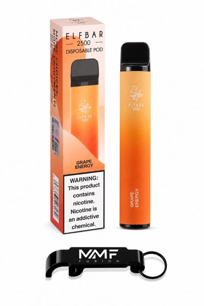 Elf Bar MMF Bar 2500 Puffs Disposable Vape - Grape Energy (Pack of 5)