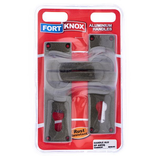 FORT KNOX EuroProfile AntiqueSilver HammerFinish HandlesOnly Alu Q:1 M6K40