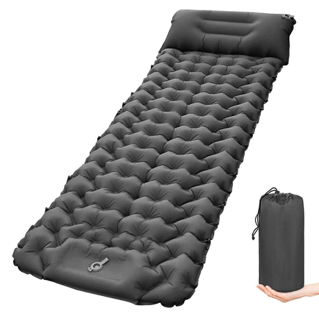 Camping Sleeping Pad, Thickness Inflatable Sleeping Mat with Pillow Image