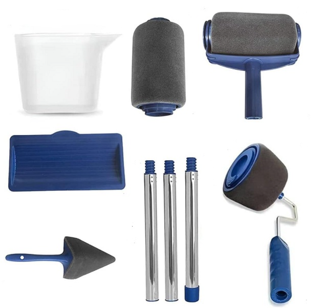 008 Paint Roller Brush Set - Complete Wall Painting Kit for Home &amp; DIY
