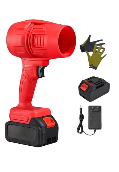 120000 RPM Cordless Handheld Air Blower, Rechargeable Battery &amp; Gloves
