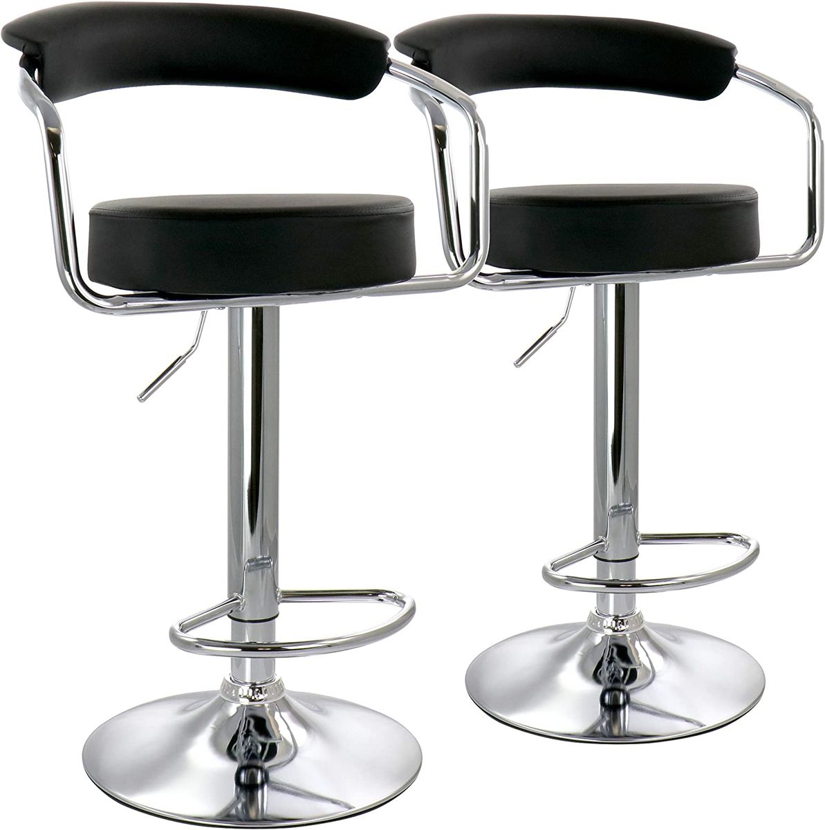 360 Degrees Home Kitchen Bar Chair With Armrests - 2 Pieces