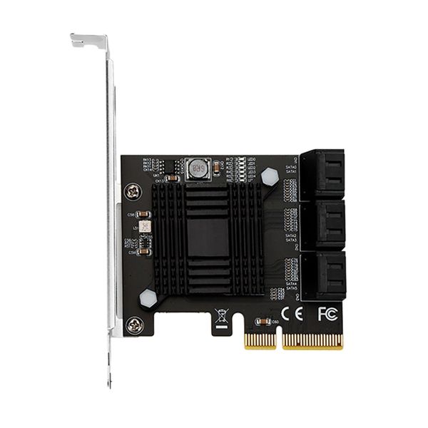 Pciex4 To 6 Port Sata Expansion Card Supports 16T Hard Disk Card