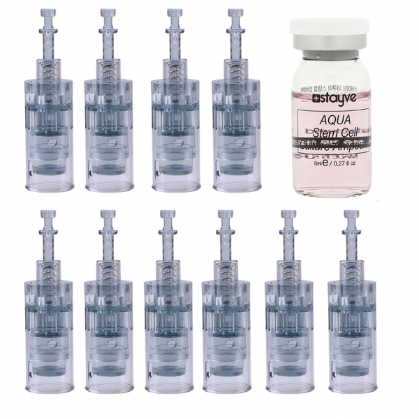 Dr Pen Ultima M8 Round Nano Needles &amp; Stayve Aqua Stem Cell CultureAmpoule