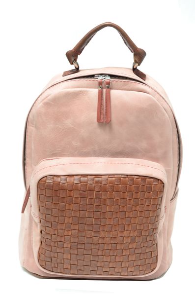 Leather Backpack with Front Pocket