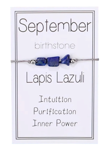 September Birthstone Lapis Lazuli Bracelet