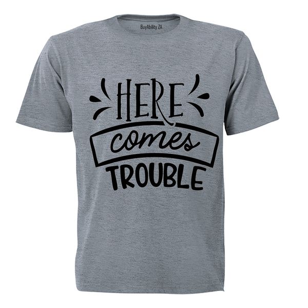 Here Comes Trouble! - Kids T-Shirt - White