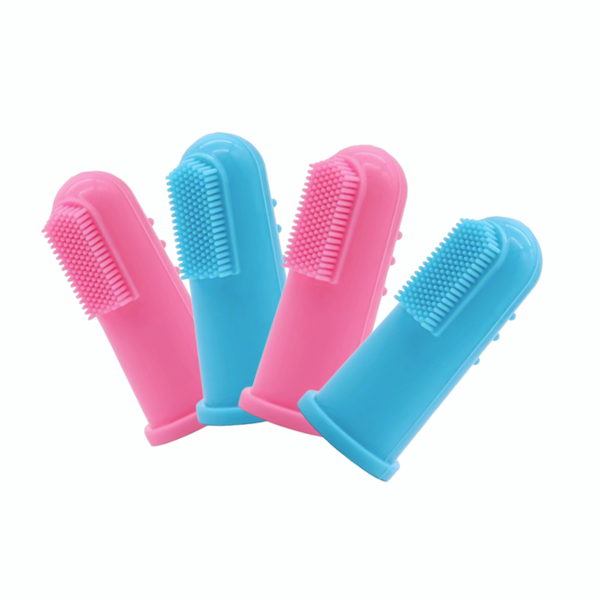 Pets Oral Dental Care Silicone Finger Toothbrush - Cats &amp; Dogs | 4 Pack