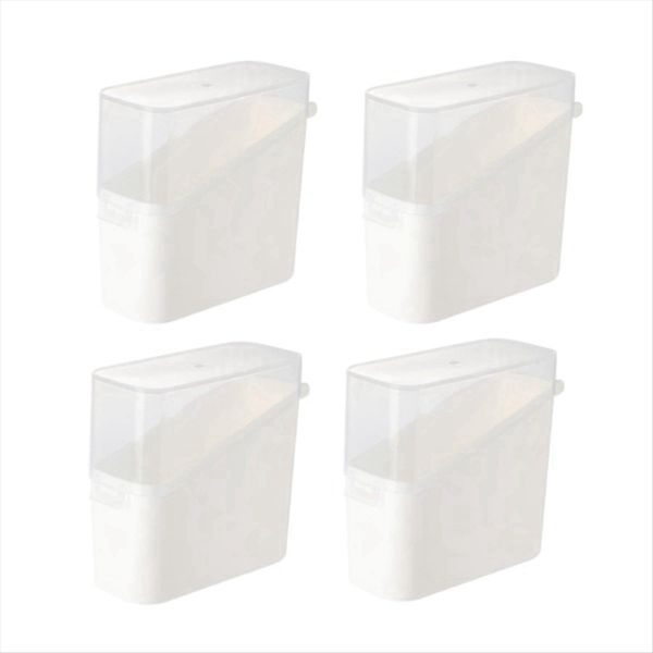 Sliced Cheese Container for Fridge 4 Pcs Cheese Storage Box White