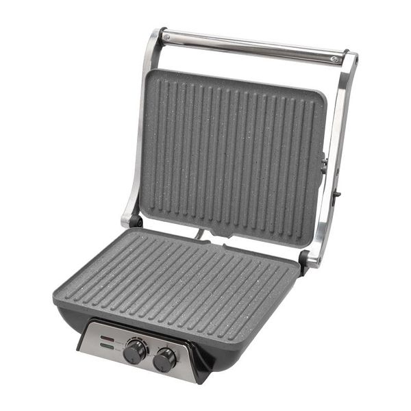 Silver Adjustable Temperature 4 Slice Toaster Griller
