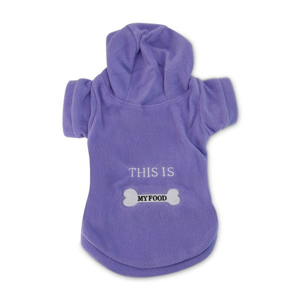 Pet Mall -Dog Shirt -Winter Boy -This Is My Food -Purple -L(C-41 N-37 L-30)