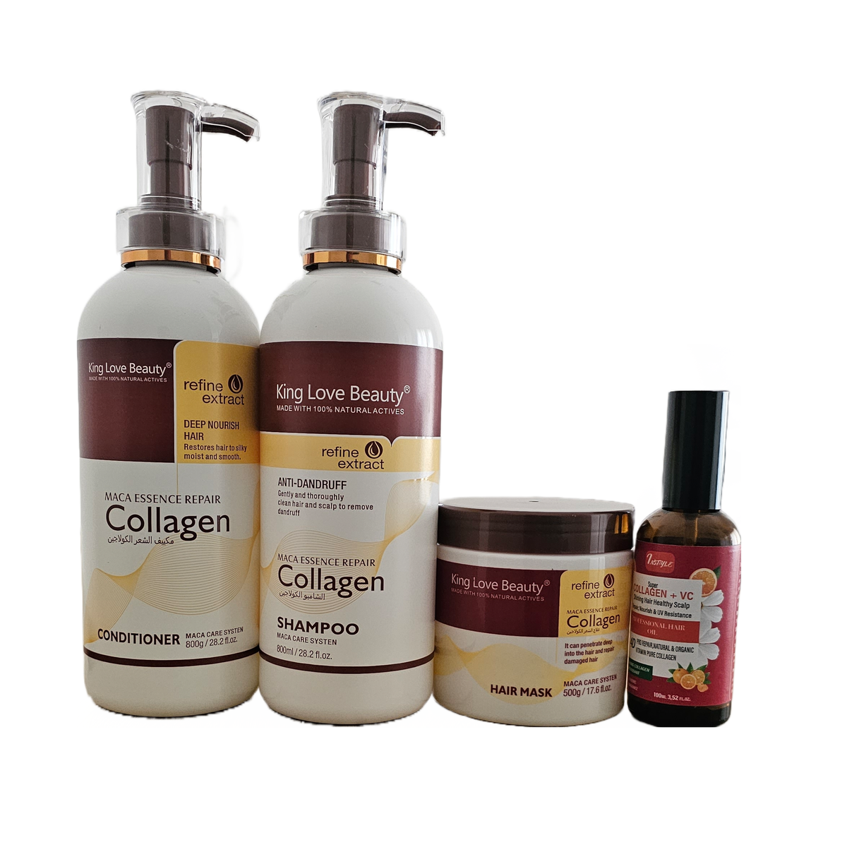 Maca Essence Repair Collagen Mask, Shampoo & Conditioner + Collagen Oil