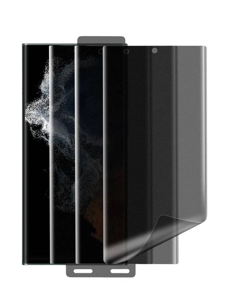 3 Pack Screen Privacy Protection For Samsung S24 Ultra With Film Positioner